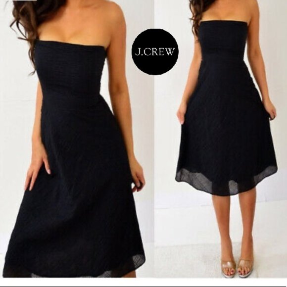 J. Crew Dresses & Skirts - Textured Black J. Crew Strapless Dress